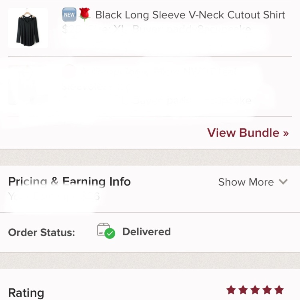  Black Long Sleeve V-Neck Cutout Shirt - Picture 4 of 5